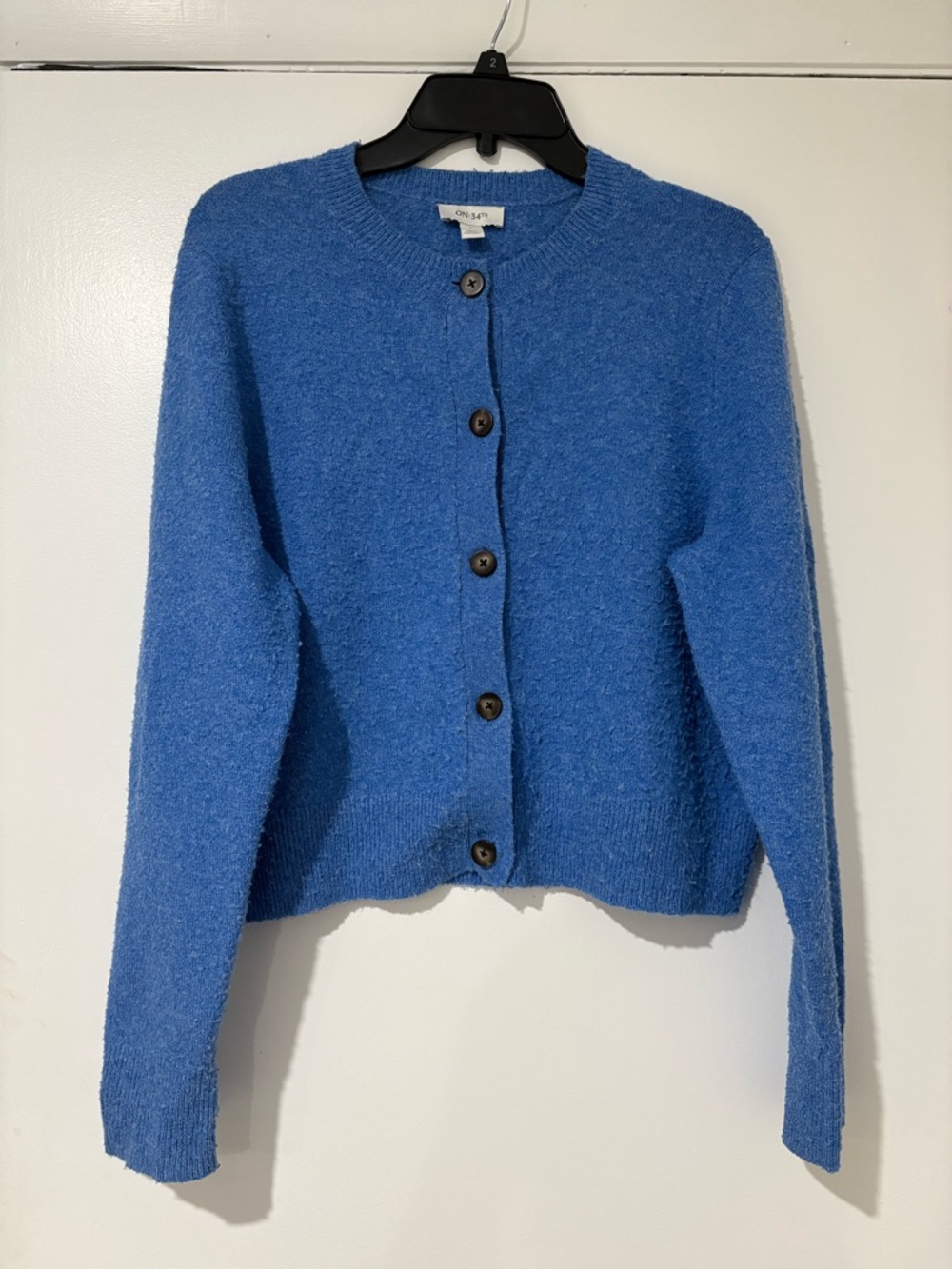 On 34th  Cobalt Blue soft Button-Front Cardigan